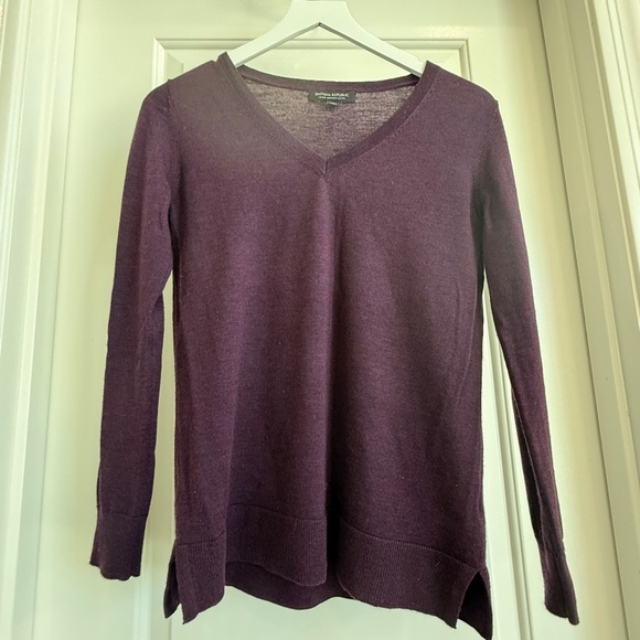 Banana Republic Classic Sweater, Deep Purple Color - Picture 3 of 6